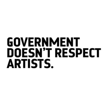Government and artists - Unisex Platinum Short-sleeve T-shirt Design