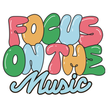Focus on the music - Unisex Platinum Short-sleeve T-shirt Design