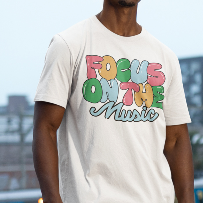 Focus on the music - Unisex Platinum Short-sleeve T-shirt Thumbnail